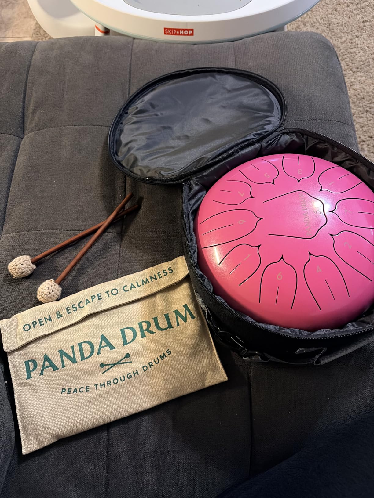Panda Drum Plus (Sandstone) | Steel Tongue Drum | 11 Inch | Calming Handpan customer photo 1
