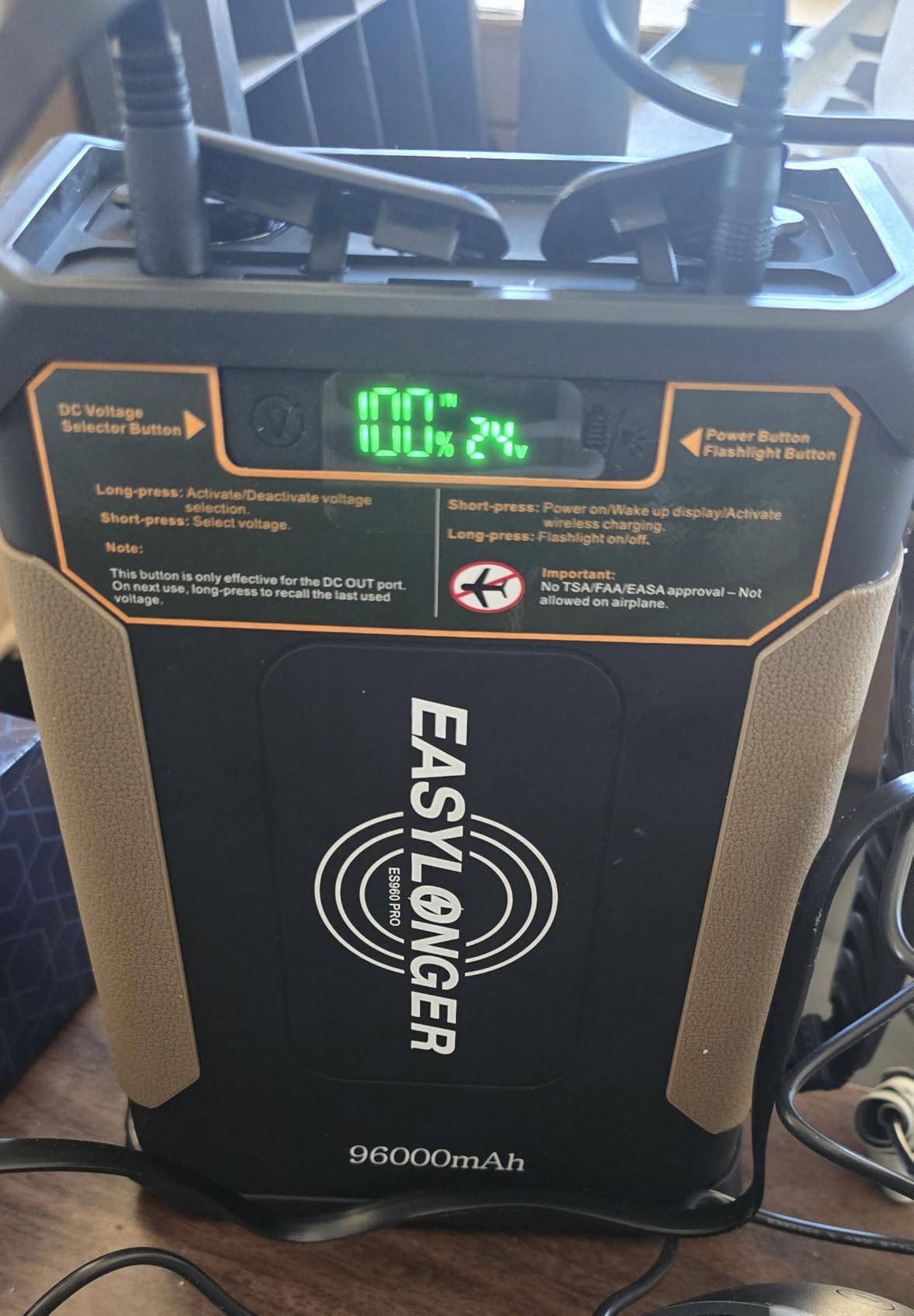 EASYLONGER CPAP Battery Backup ES960, 297.6Wh LiFePO4 Battery Pack customer photo 1