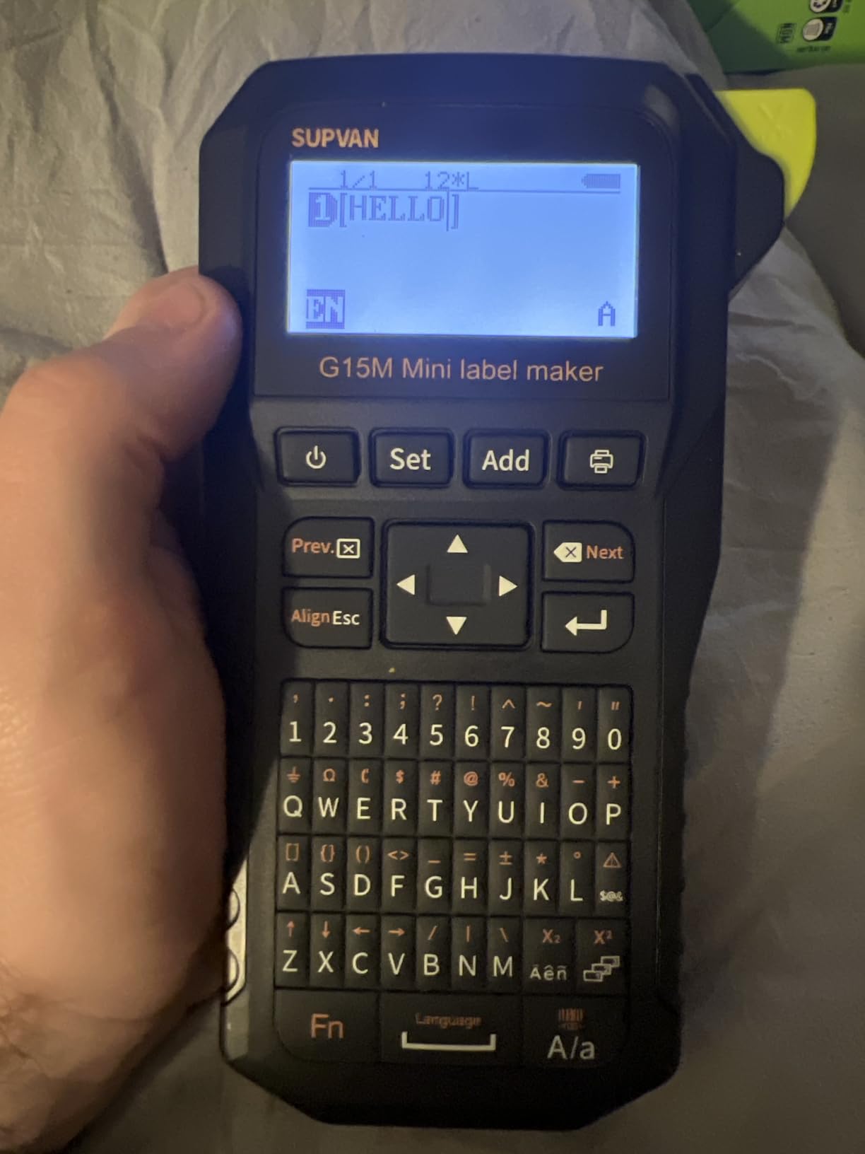 SUPVAN G15M Mini Portable Label Maker Machine with 4 Continuous Tapes customer photo 1