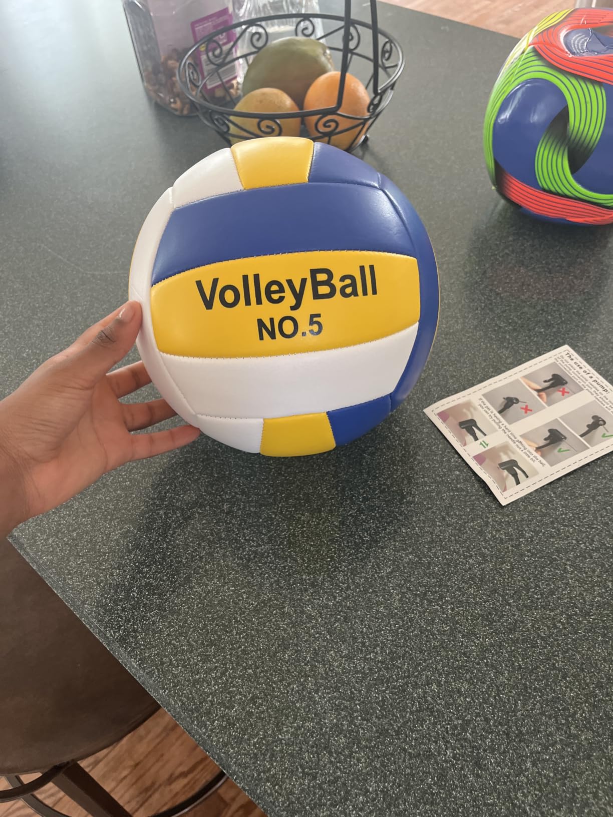 Volleyball Soft Beach Volleyball - Official Size 5 PU Leather - Indoor Outdoor Volleyballs for Beach Play, Game,Gym,Training -Includes Ball Pumpwith Pump Needles customer photo 2