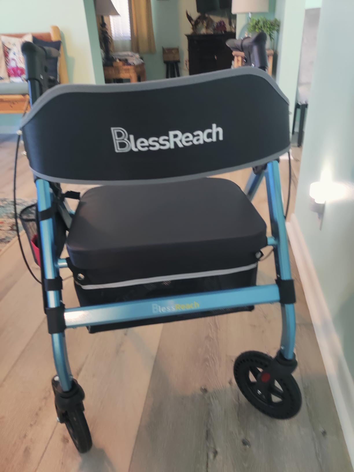 BlessReach Foldable Heavy-Duty Rollator Walkers with Seat for Seniors, Gray customer photo 1