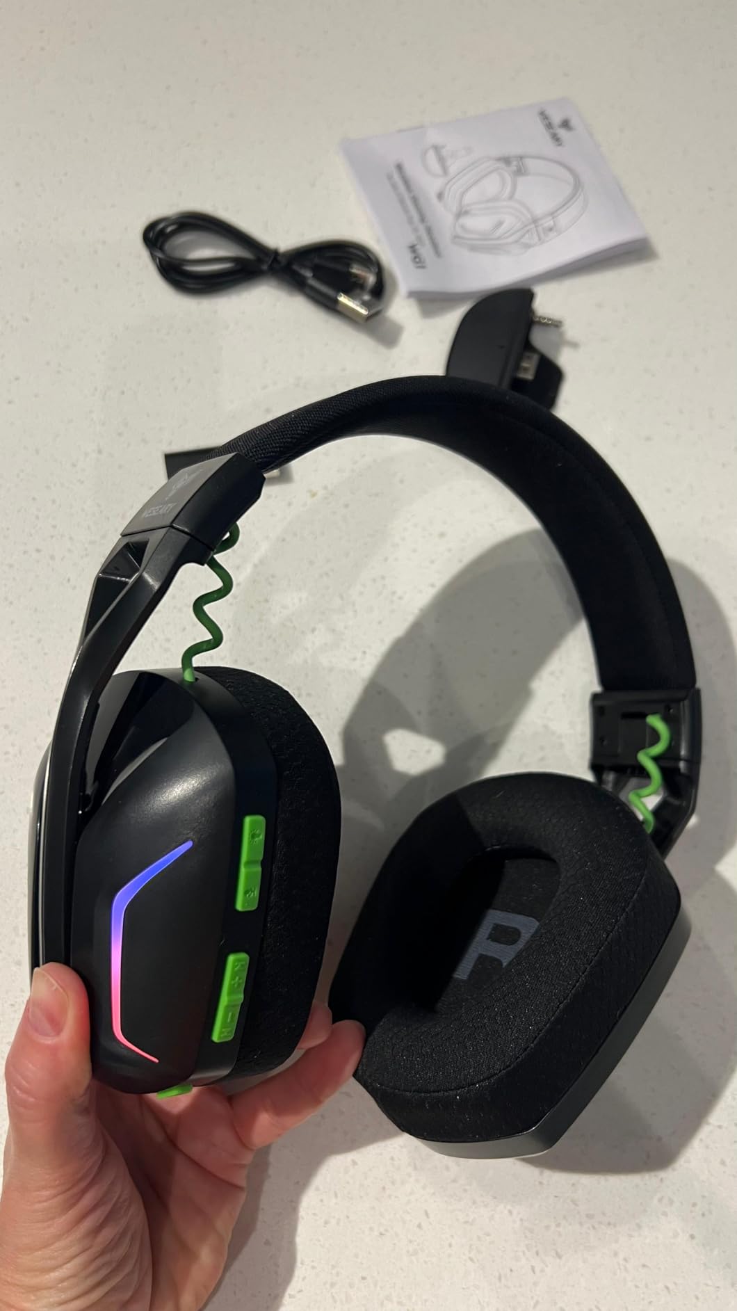 WESEARY Wireless Gaming Headset for PS5, PS4, PC, Switch| 20ms Low Latency customer photo 1