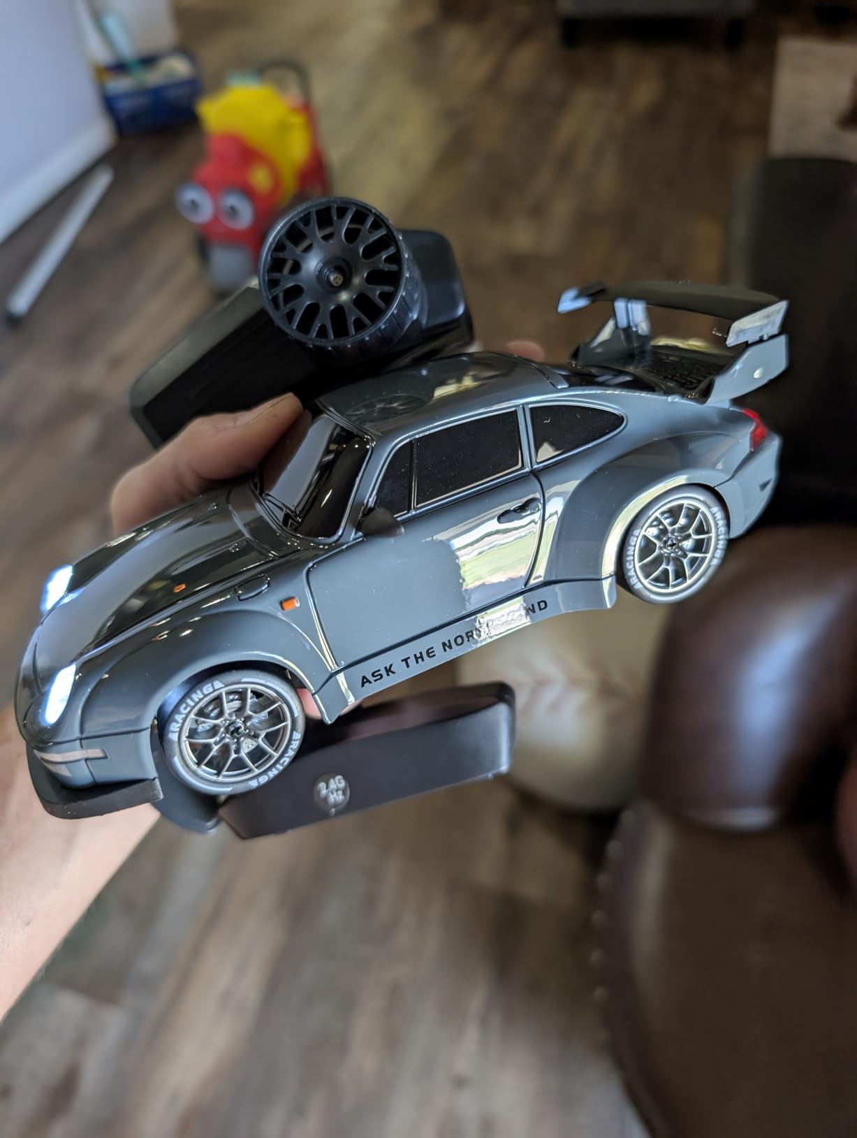RC Drift Car, 1:24 Scale Remote Control Vehicle with LED Lights,Drifting Tires&Two Batteries, Racing Sports Toy Idea Gift for Adults Boys Girls and Kids (Lake Blue) customer photo 1