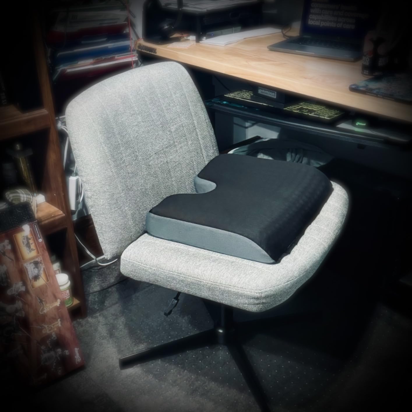 OLIXIS Armless Home Office Chair, Ergonomic Small Desk Chair customer photo 2
