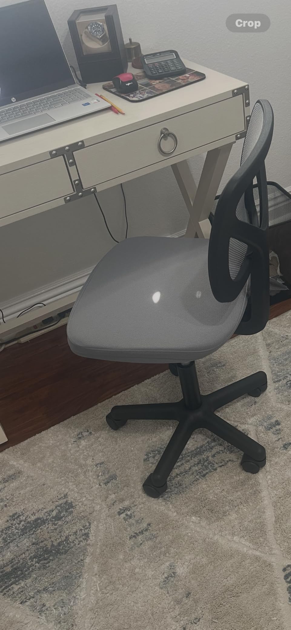 Sweetcrispy Small Armless Desk Chair, Mesh Rolling Office Chairs customer photo 1
