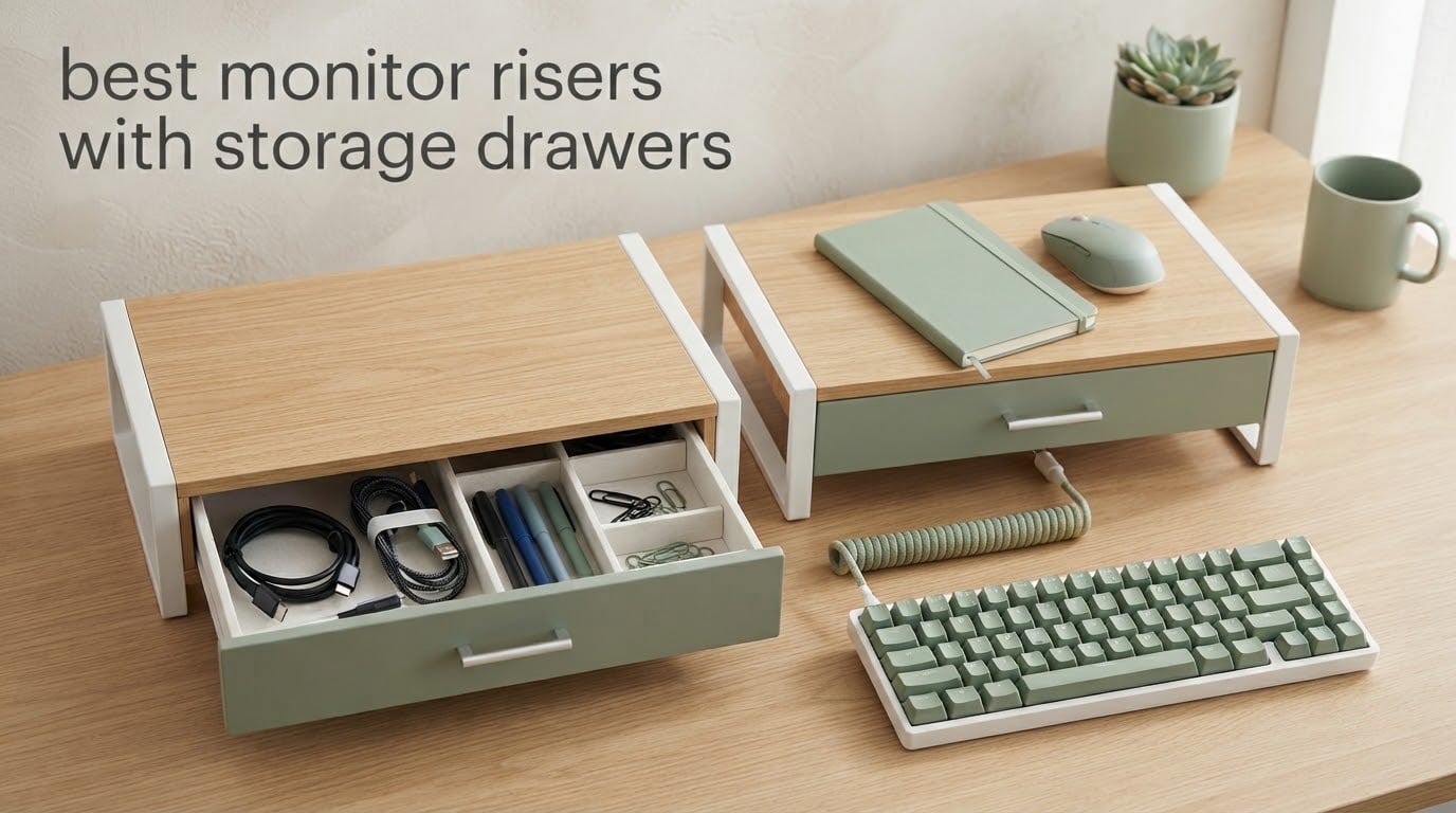 best monitor risers with storage drawers