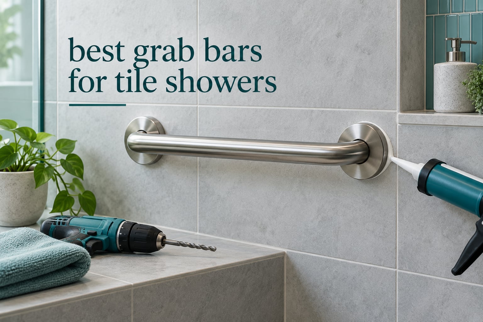 best grab bars for tile showers