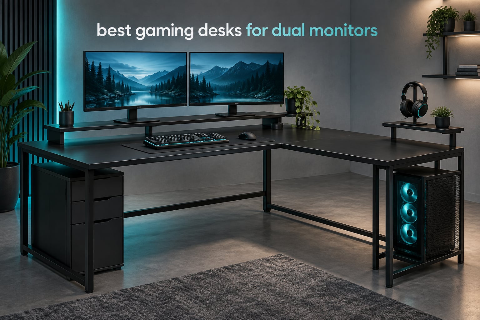 best gaming desks for dual monitors